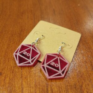 D20 Double Sided Earring