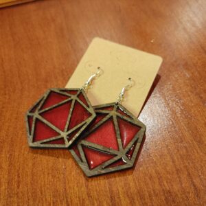 D20 Resin Earrings