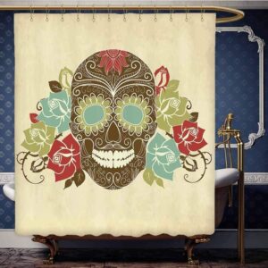 Skdsarts Shower Curtains Purple and Gray Sun and Moon,Love and Romance in Sky Eclipse at Midnight Themed Folk Elements Vintage,Dark Blue White,W65 X L72