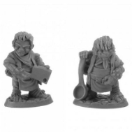 Dark Heaven Legends Chop and Grub Halfling Cooks Miniature Figure 25mm Heroic Scale Reaper Bones USA Reaper Miniatures