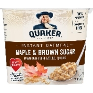 Quaker Instant Oatmeal Maple Brown Sugar 1.69 Ounce Plastic Cup