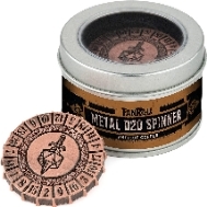Metal D20 Spinner: Antique Copper
