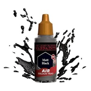 The Army Painter | Air | Matt Black | 18ml Acrylic Airbrush Paint for Miniatures