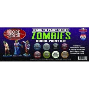 Reaper Miniatures Rem9916 Learn to Paint Zombies Quick Paint Set